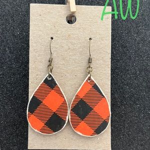 Homemade wood earrings